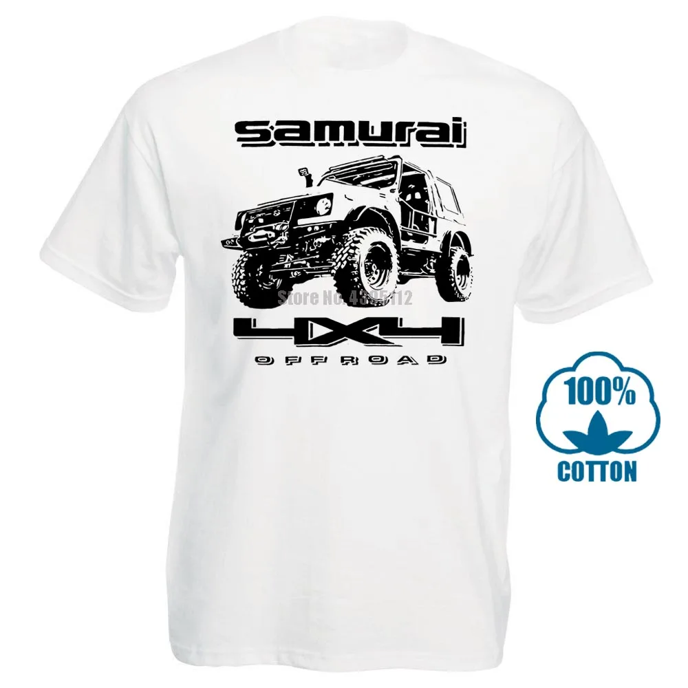 Off Road Fan Suzuki Samurai мягкая хлопковая Мужская футболка модные хлопковые топы Размер S 3Xl - Цвет: Белый