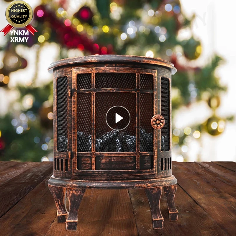 

Holiday Lighting Simulation Christmas Decor Living Room Fireplace Light Party Romantic Home Portable LED Flame Free Standing