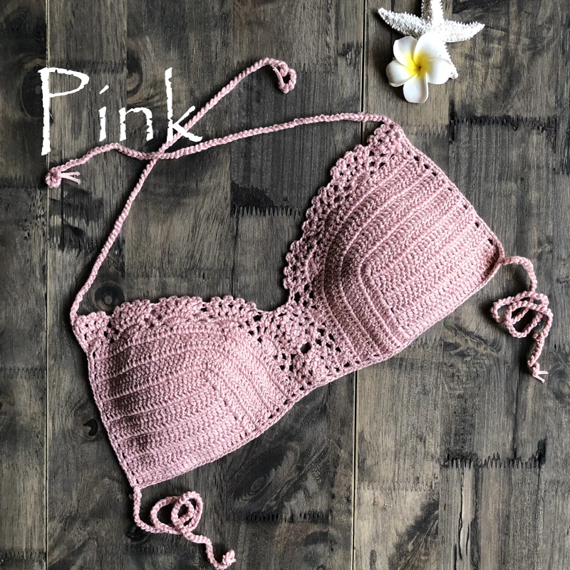 Купальник LOOZYKIT Solid Bikinis 2019 Mujer с крючком на пляжные топы, вязаный сексуальный женский плавательный бюстгальтер без подкладки женского купальника.