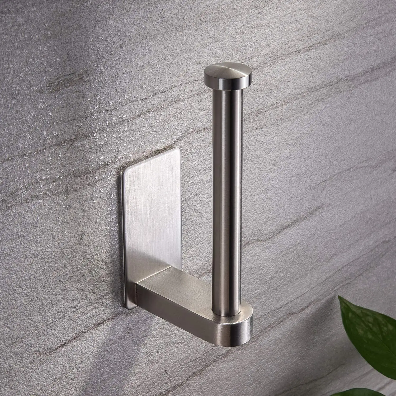 

Self Adhesive Toilet Paper Holder - Bathroom Toilet Paper Holder Stand no Drilling Stainless Steel Brushed