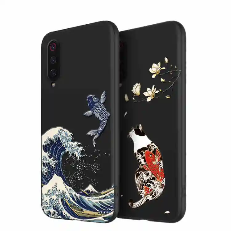 Матовый чехол для Xiaomi mi 10 Pro новый рельефный 3d Note защитный высокое качество черный