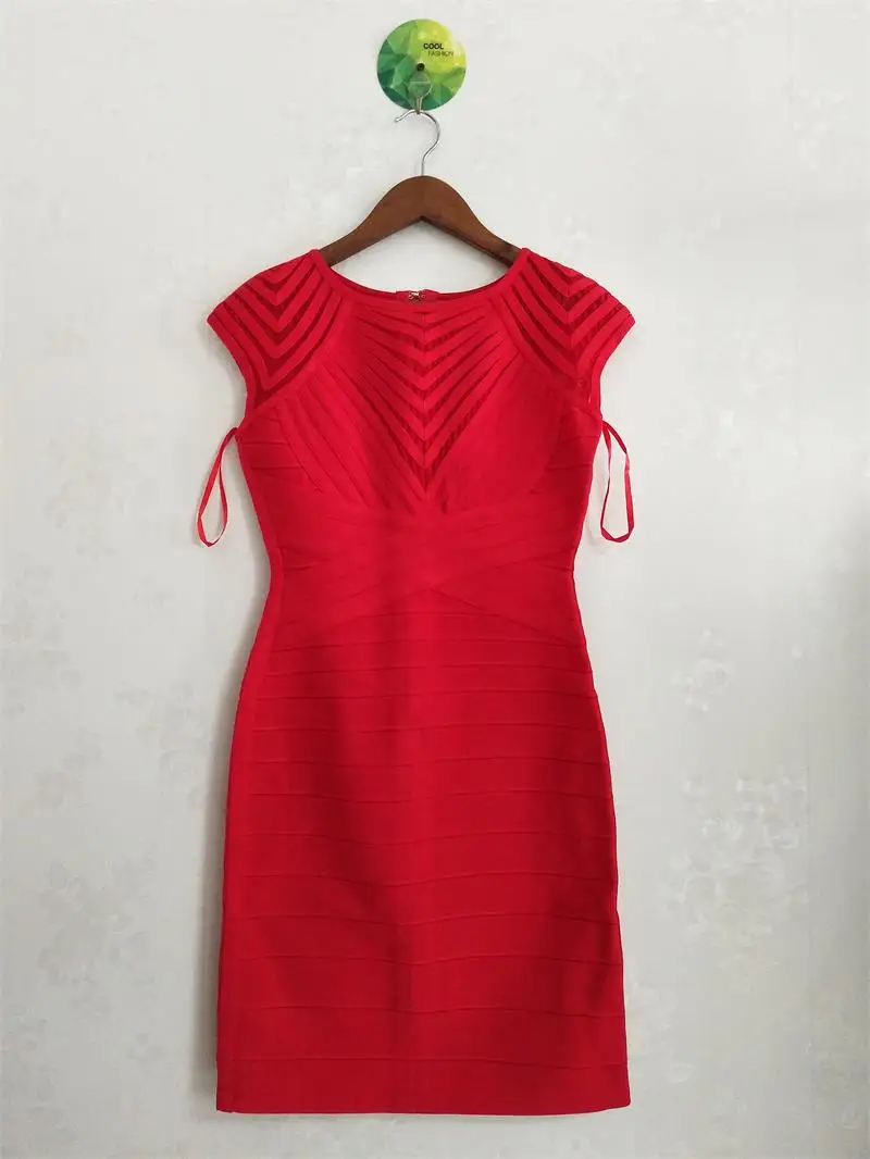 Женское вечернее Бандажное Платье До Колена модельное платье черного винного