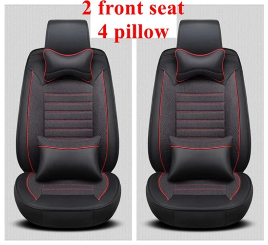 2 front 4 pillow Передняя+ задняя крышка автомобильного сиденья для Volkswagen Passat b5 b6 b7 b8 golf 4 golf 5 golf 6 golf 7 tiguan Polo tiguan touareg Dacia duster - Название цвета: 2 front 4 pillow