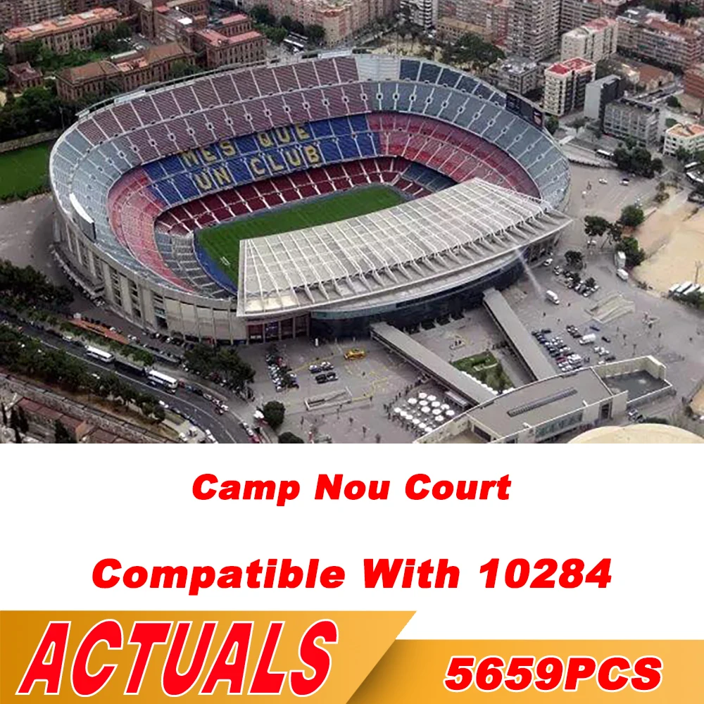 

NEW Creative 10284 CAMP NOU STADIUM FC Barcelona Football Stadium Model City Street View Building Blocks Bricks Toys Kids Gifts