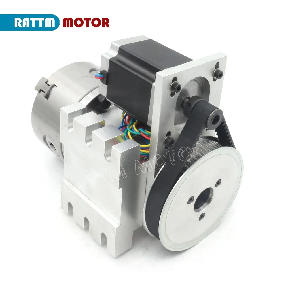[ЕС Бесплатная доставка] ЧПУ 4 оси A aixs вращающаяся ось 3 челюсти патрон K11 100mm + 65 мм