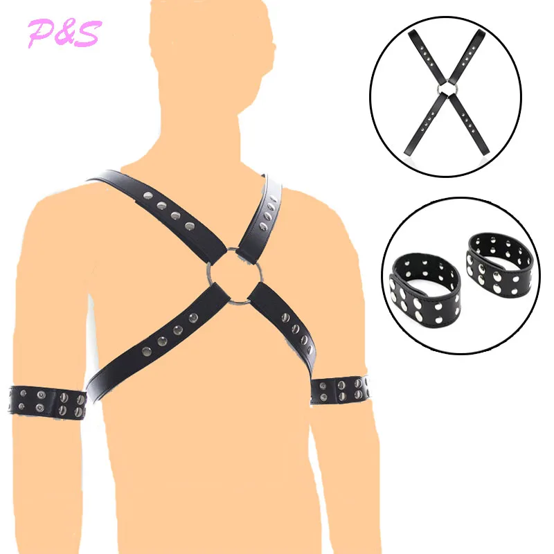 Мужское сексуальное нижнее белье из искусственной кожи с Регулируемыми пряжками