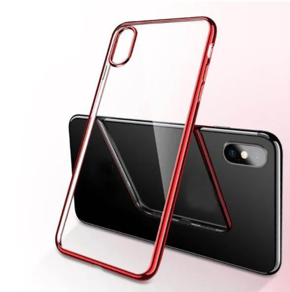 Мягкий ТПУ для Iphone 11 Pro XR XS MX X 9 8 7 6 Plus Galaxy Note 10 S9 S10 5G S10e Bling хромированный