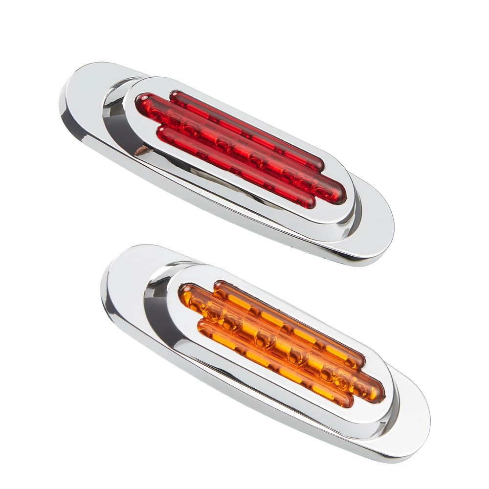 

16LED Side Taillights Side Marker Lights Electroplated 12V/24V Car External Lamp for Car Truck