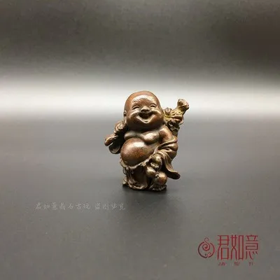 

Archaize pure copper cloth bag and monk home decoration ornament