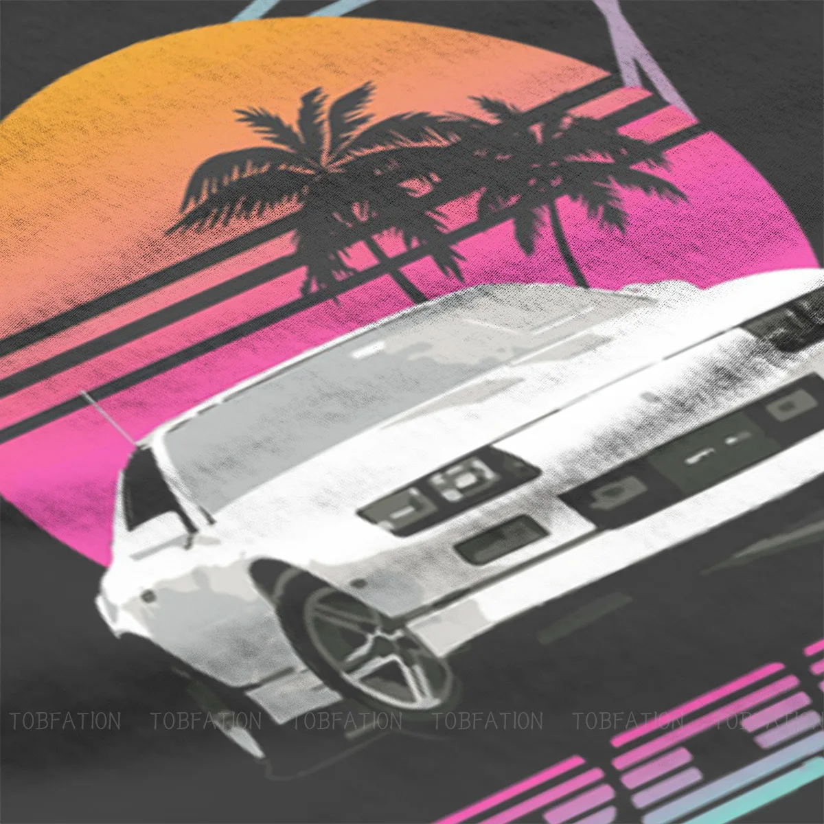 Пляжная Летняя мужская футболка с морским пейзажем 1980-х годов ретро волнистый