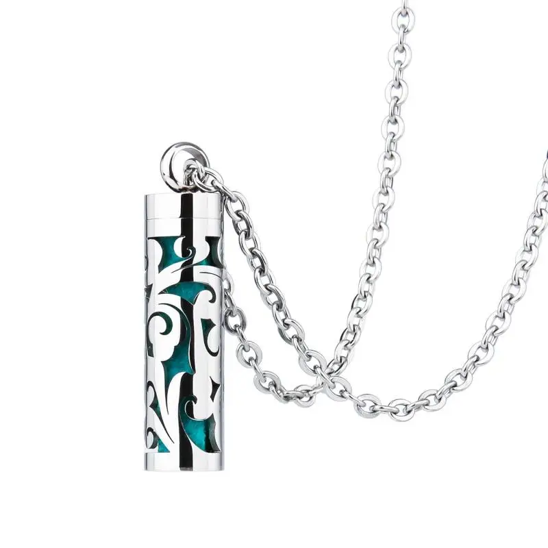 Ожерелье для ароматерапии цепочка из нержавеющей стали масло емкость духов