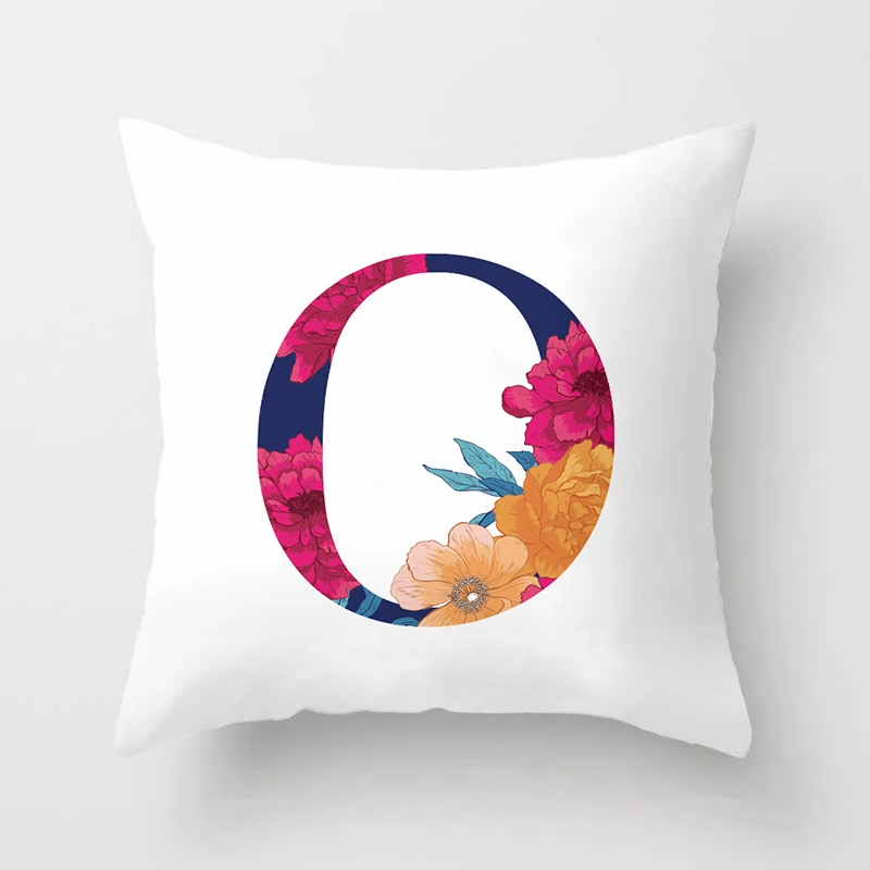 1 шт. простой цветок буквы английского алфавита для подушек полиэфирная