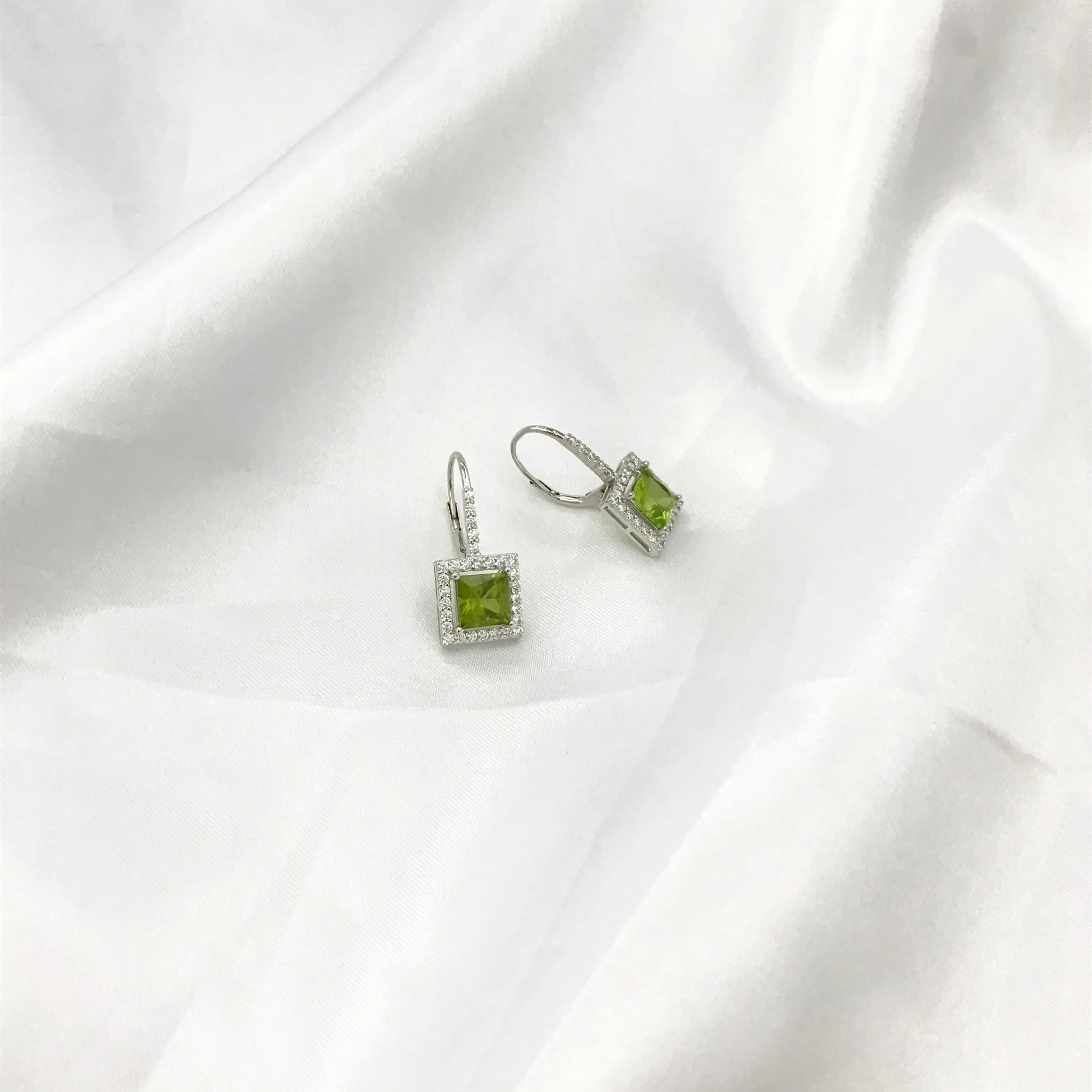 

Beritafon 925 Sterling Silver Zirconia and Crystal Leverback Earrings for Women