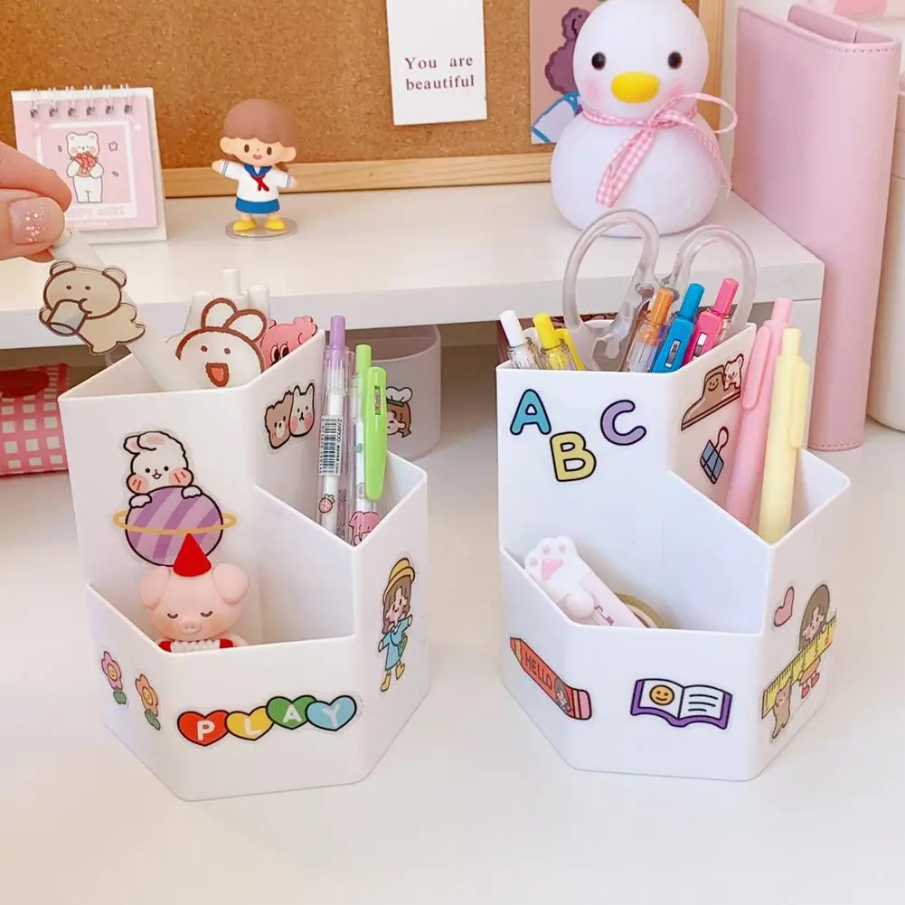 

Многофункциональный настольный органайзер для карандашей с 3 отделениями