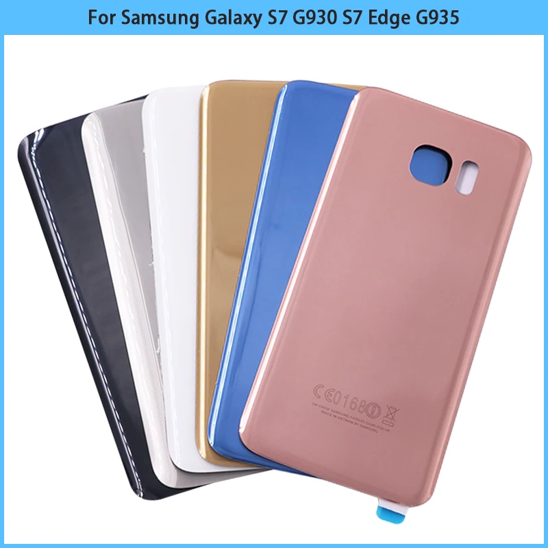 For Samsung Galaxy S7 Edge G930F G935F Housing Case Middle Frame + Battery Back Cover Glass Front Panel+ Adhesive | Мобильные