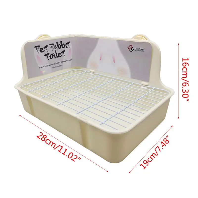 

Pet Hamster Cat Rabbit Toilet Litter Corner Trays Indoor Clean for Small Pets