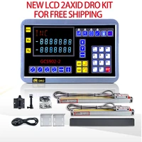 hxx dro set complete 2 axis big lcd digital readout kit and 2 pcs 5u linear glass scale optical ruler for mill lathe machine