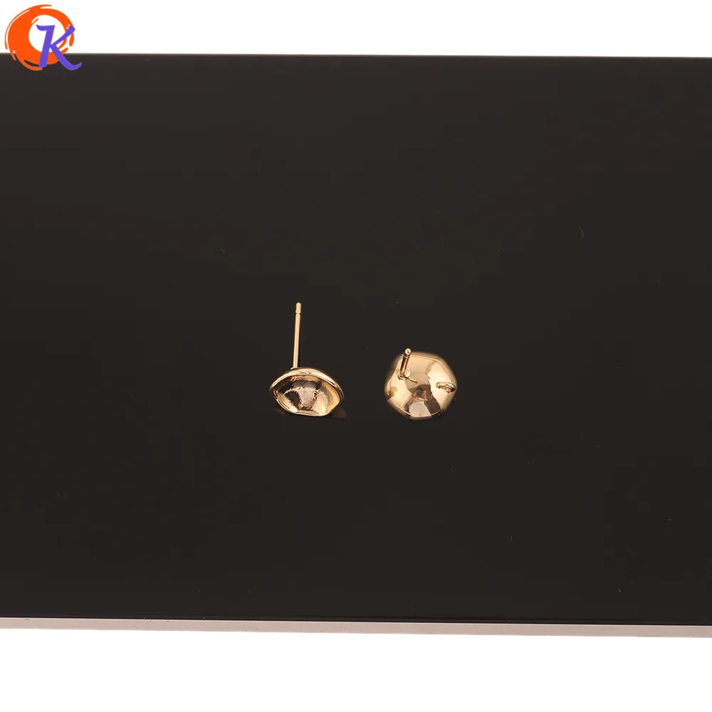 

Cordial Design 40Pcs 10*10MM Jewelry Accessories/DIY Making/Earrings Stud/Genuine Gold Plating/Hand Made/Earring Findings