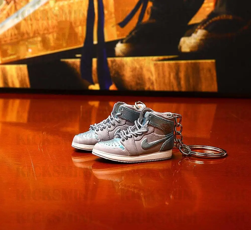 a pair w metal ring Дропшиппинг тапки обуви брелок 1 3D мини-кроссовки "OW CHICAGO" Спортивная обувь тапки брелки - Цвет: a pair w metal ring