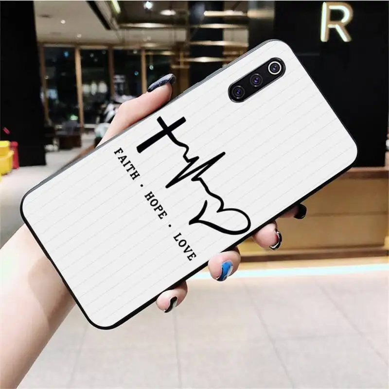 Простой чехол для телефона с надписью Love Hope Faith Xiaomi Mi10 10Pro 10 lite Mi9 9SE 8SE Pocophone F1 Mi8 Lite |