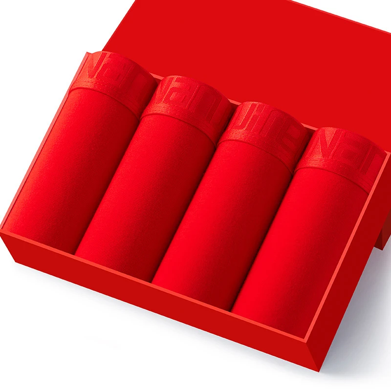 4pcs / Mens Underwear Shorts Boxer Shorts Mens Sexy Underwear High Quaity Men's Underwear Pure Cotton Breathabe Boxer Shorts