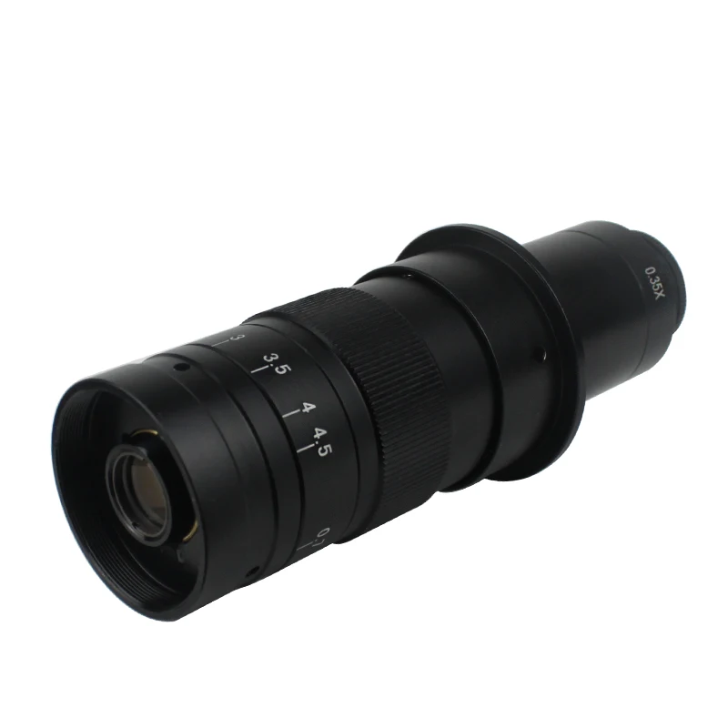Adjustable 180X 120X 300X 200X 130X Zoom C-mount Lens 0.7X~4.5X Magnification 25mm For HDMI USB Industry Video Microscope Camera |