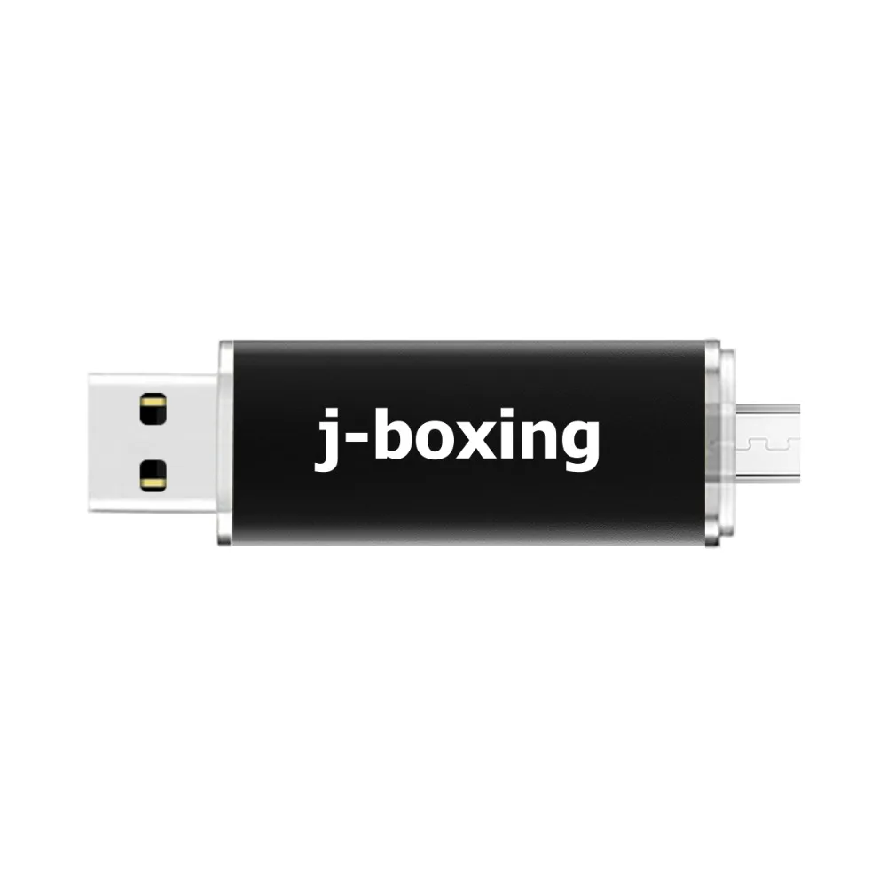 J-бокс OTG USB флеш-накопитель 16 Гб флешки двойной порт Micro USB 2,0 карта памяти черный для Android смартфон ПК Macbook планшет