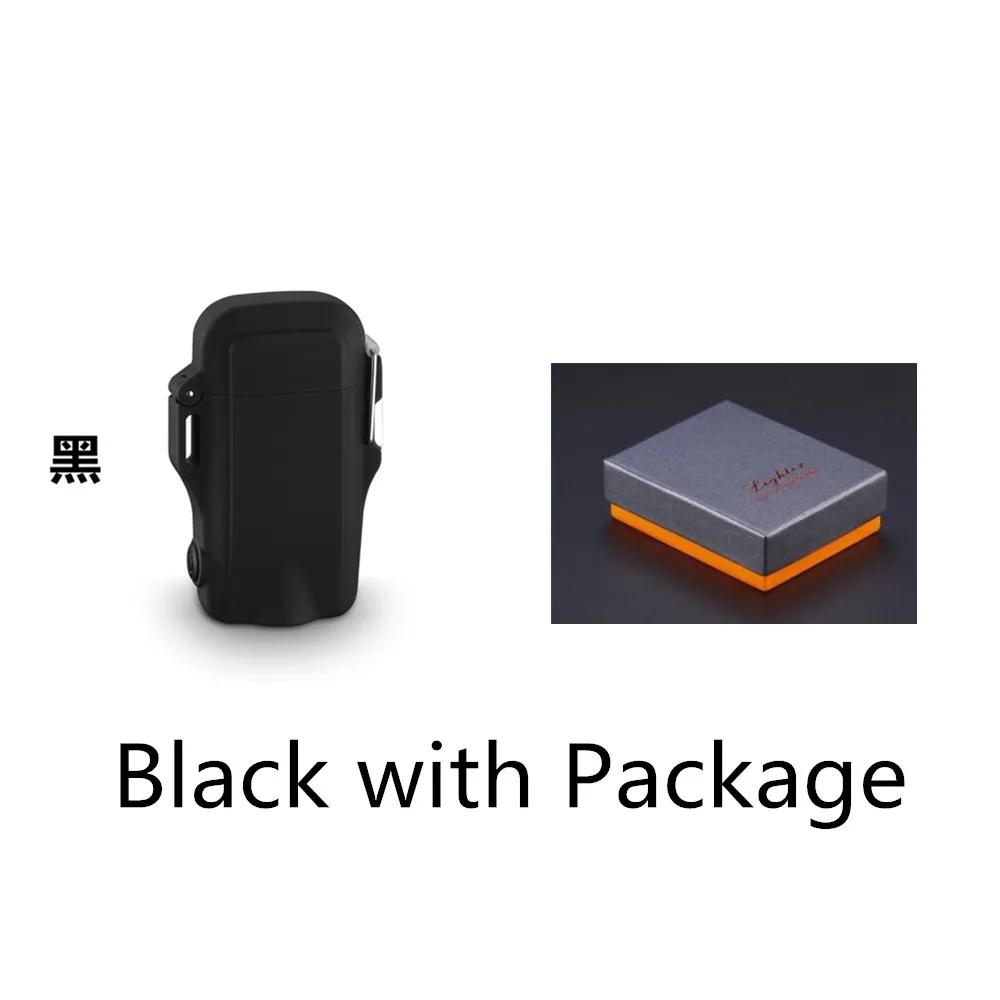with box Плазменная USB Зажигалка, водонепроницаемая перезаряжаемая электронная сигарета, камуфляжная плазменная зажигалка, открытая сигарета, курительная зажигалка - Цвет: with box