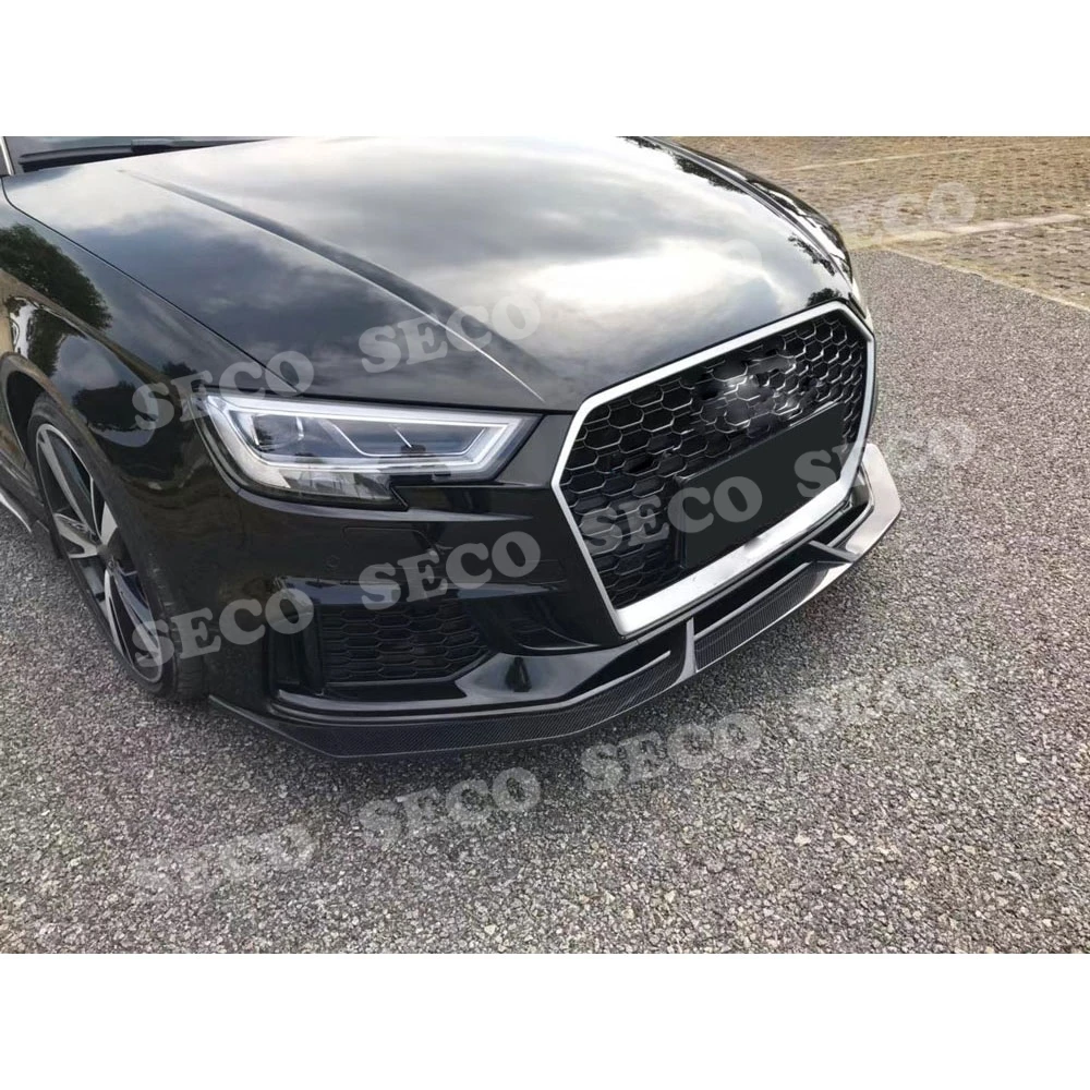 Для Audi A3 RS3 база Седан 4 двери углеродного волокна передний бампер спойлер для автомобиля