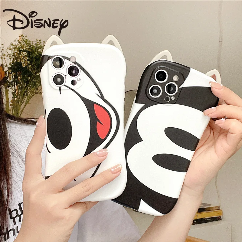 

Disney Creative Mini Waist Mickey Phone Case for iPhone7/8Plus/11/12/Pro/XR/XS/XSMAX/11Promax fashion luxury couple phone cover