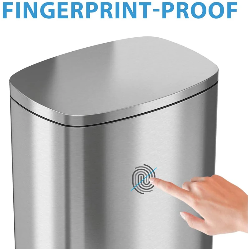 Мусорная корзина из нержавеющей стали на 30 л/50 л мусорная с педалью для кухни