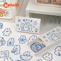 haile 40pcs kawaii matchbox cute series pet waterproof cartoon stickers stationery diy hand account diary decoration stickers