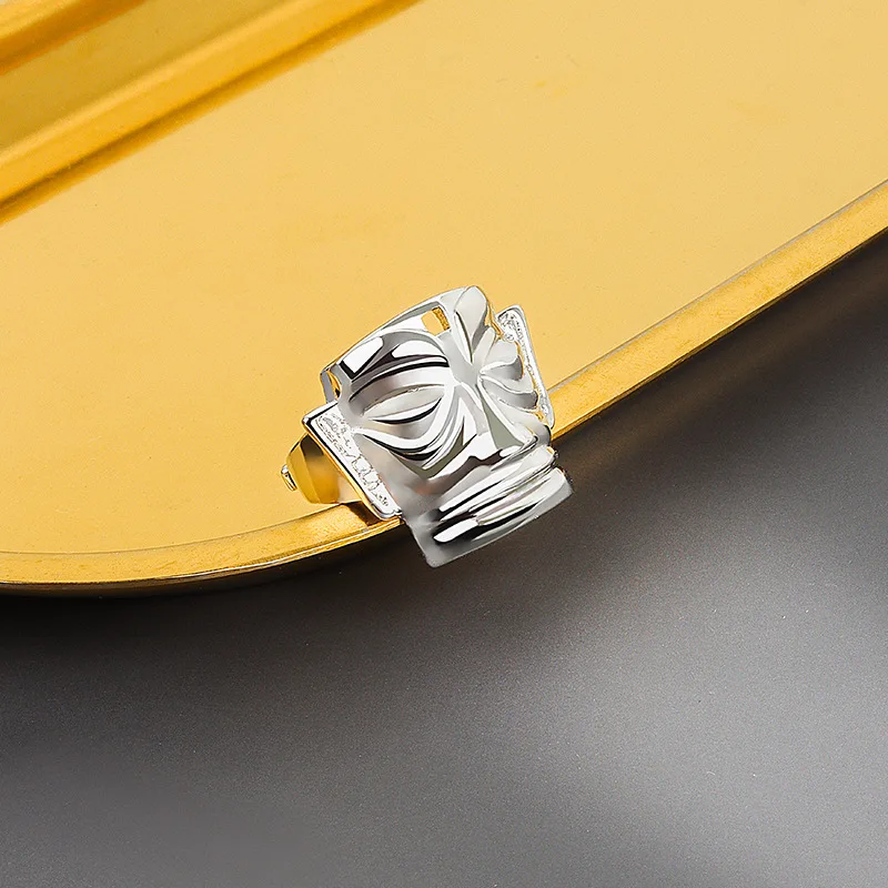 

Punk Hip Hop Mask Rings For Women Men Gothic Stainless Steel 3D Finger Ring Accessories Vintage Jewelry Gift