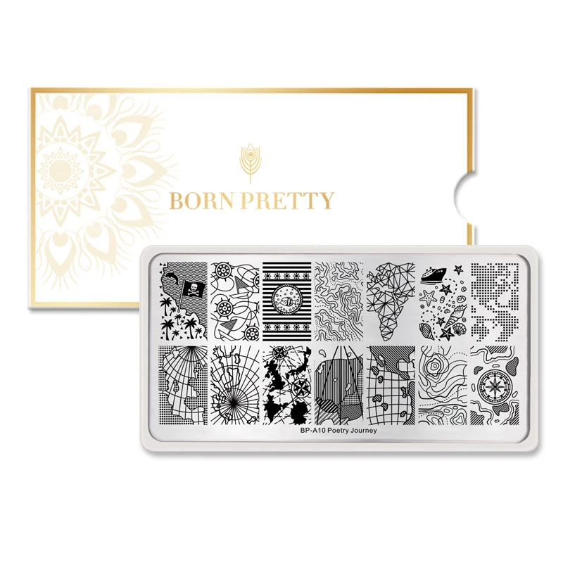 BORN PRETTY ногтей штамповки пластины 12*6 см Животные цветок растения шаблон дизайн ногтей штамп шаблон Лето нержавеющая сталь пластины