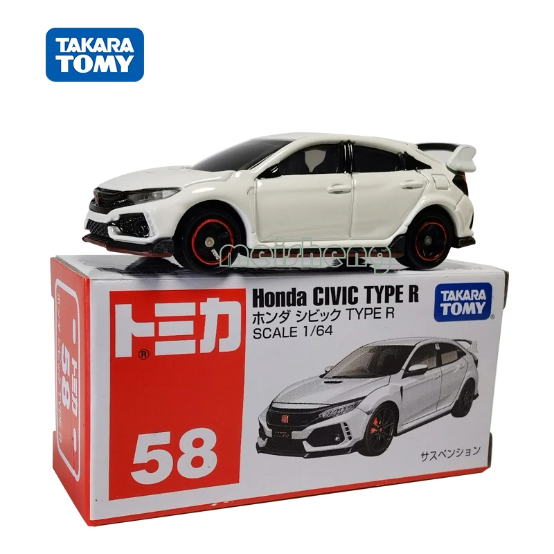 

TAKARA TOMY TOMICA масштаб 1/64 Honda Civic Тип R 58 литый под давлением металлический автомобиль модель игрушки в подарок собирать украшения