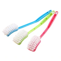 1pcs bent bowl handle clean brush portable toilet brush scrubber cleaner for household cleaning corner cleaning brushes