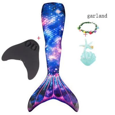 Купальный пляжный костюм Русалочки с моноластами купальник для косплея на