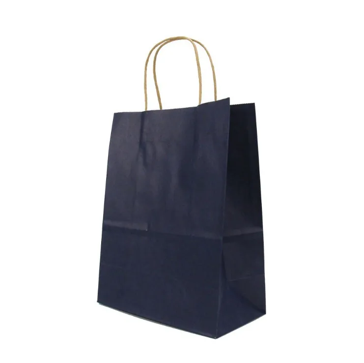 

10PCS/lot gift paper bag with handles dark color 21x15x8cm Festival gift bag wedding party/ High quality