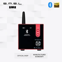 smsl sa300 hifi power amplifier high power bluetooth 5 0 32bit384khz subwoofer ma12070 digital amplifier usb optical output red