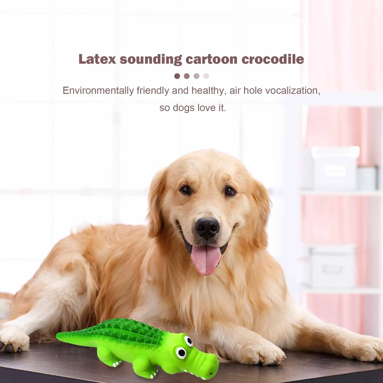 Игрушка для собак крокодиловая пищалка-Мягкая натуральная резина (латекс) щенков