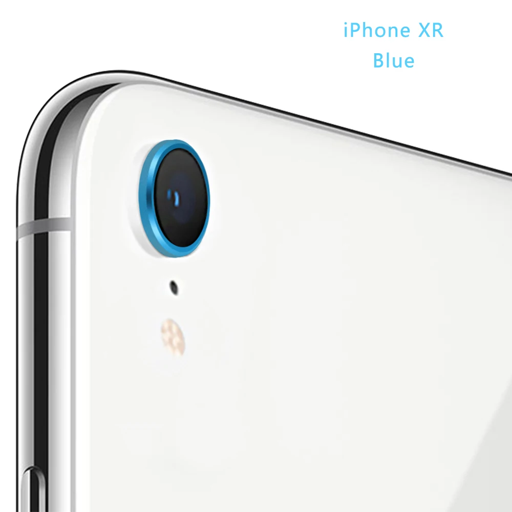 Защитный чехол для задней камеры 1 шт. с кольцом для iPhone XR/XSM серии защита смартфона аксессуары - Цвет: XR blue