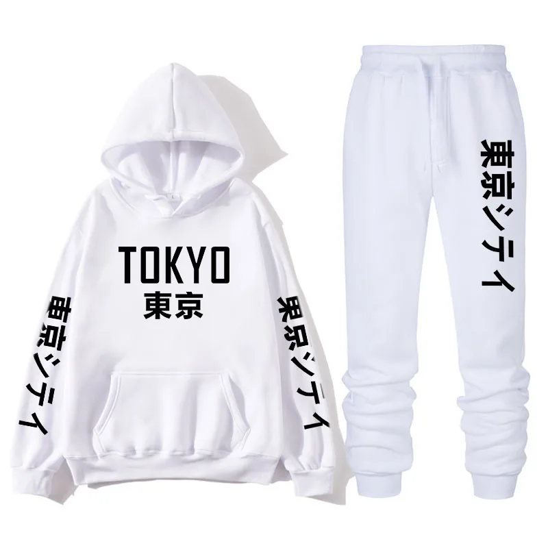 

Спортивная одежда для фитнеса на весну и осень, Мужская толстовка, черный и белый костюм, повседневная мужская одежда, Свитшот из 2 предметов...