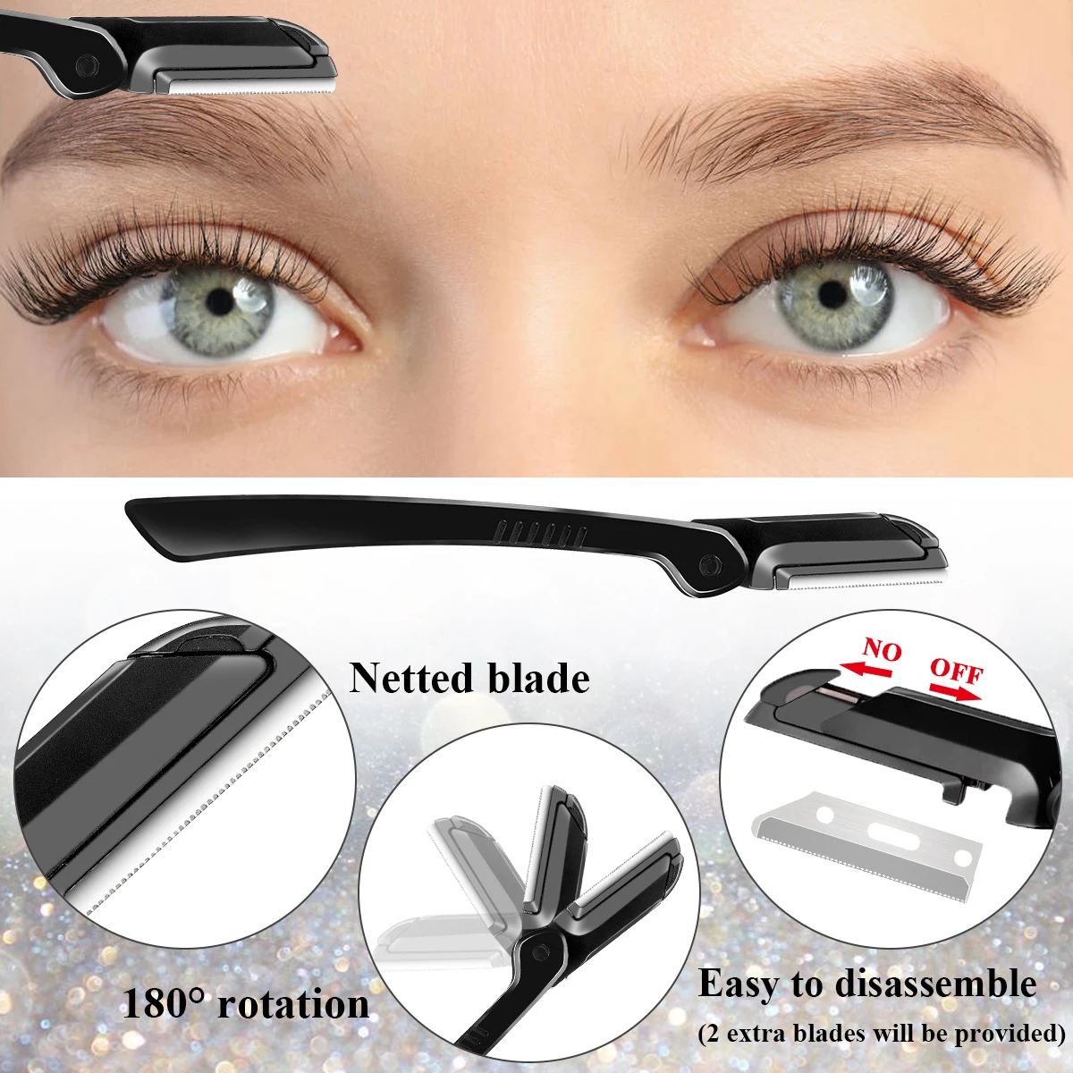 14 шт. Набор для бровей инструмент отшелушивания бритва лица триммер ножницы