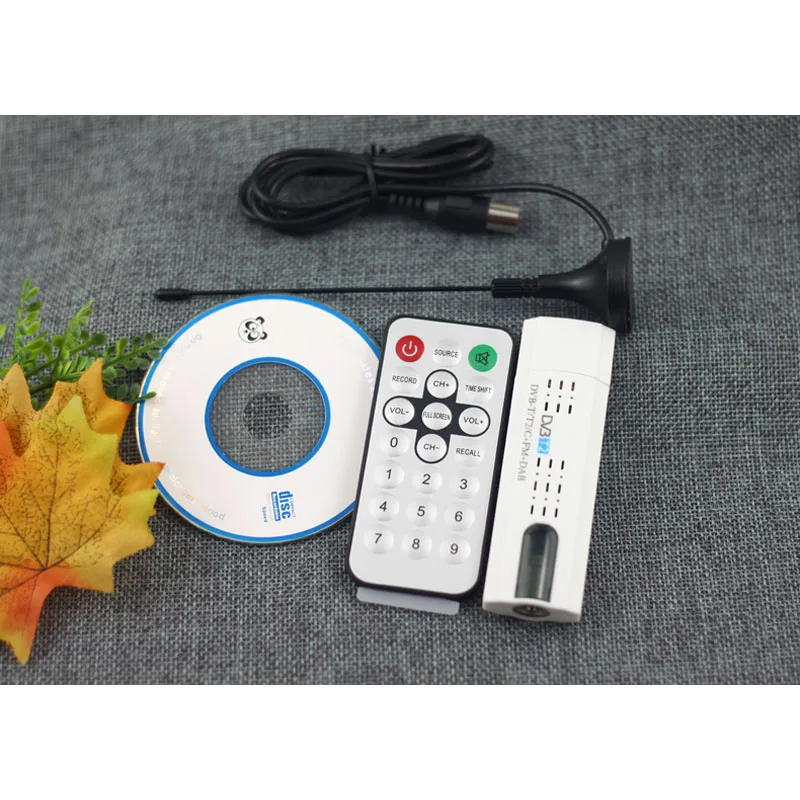 USB цифровой DVB-T2 DVB-C DVB-T HD ТВ с FM и цифровым Радиовещанием SDR приемник адаптер Dongle белый# S0178