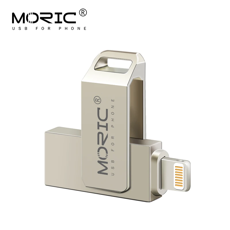 

USB Flash Drive For iPhone X/8/7/7 Plus/6/6s/5/SE/ipad 2 IN 1 Pen Drive Memory Stick 16GB 32GB 64GB 128GB metal Pendrive usb 2.0