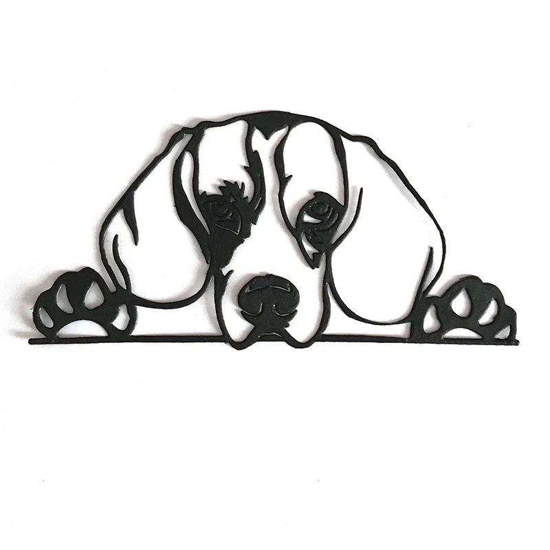 

Dog Metal Cutting Dies diy Scrapbooking Photo Album Decorative Embossing PaperCard Crafts Animal Die 2021