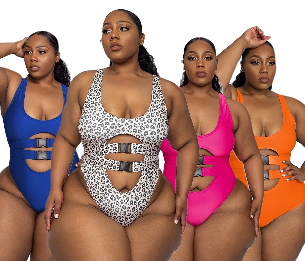 

Summer Plus Size Swimwear Belt Sling Bra Panties Bathing Suit For Women
