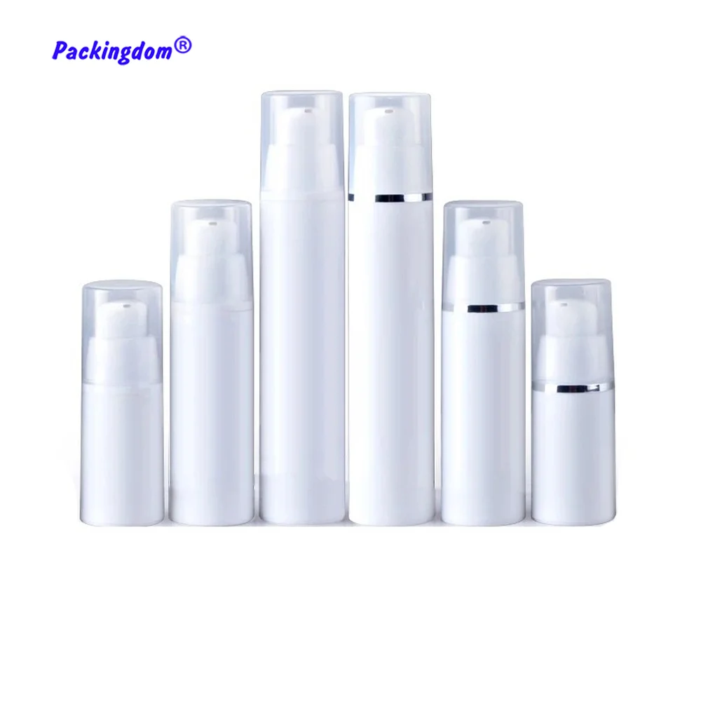 

10pcs Empty Airless Bottle Pump Emulsion Tube Container White Vacuum Lotion Bottles Refillable Cosmetics Packing 15ml 30ml 50ml