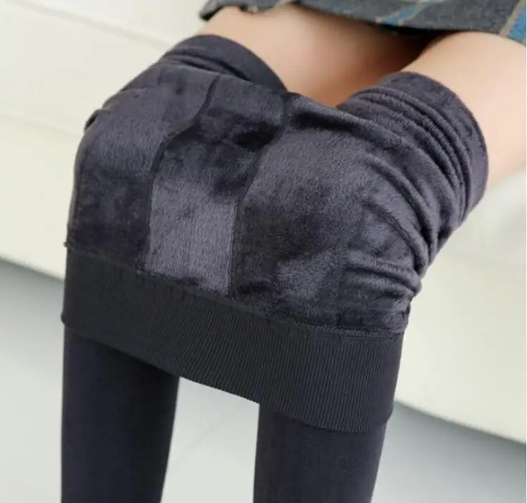 YSDNCHI, зимние леггинсы, модные, плавно интегрированные, перевернутые кашемировые леггинсы, теплые штаны, плюс толстый бархат, теплые черные леггинсы