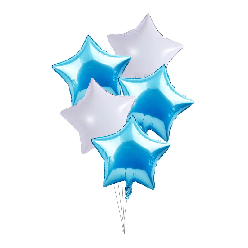 5Pcs 18inch Gold Silver Foil Star Balloon Wedding Balloons Decoration Baby Shower Children's Kids Birthday Party Globos | Дом и сад